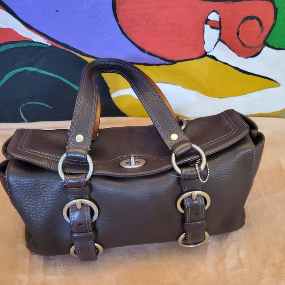 Coach Chocolate Brown Leather Satchel - Picture 1 of 8